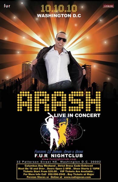 Arash Live in Washington DC