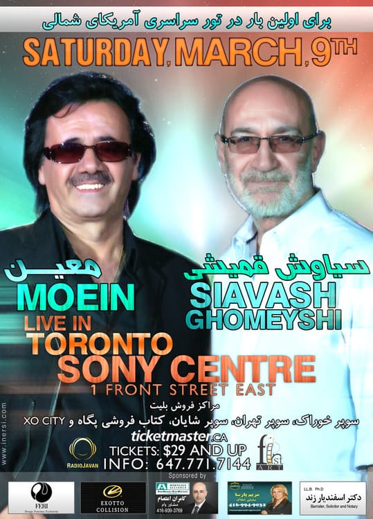Moein & Siavash Ghomayshi Live In Toronto