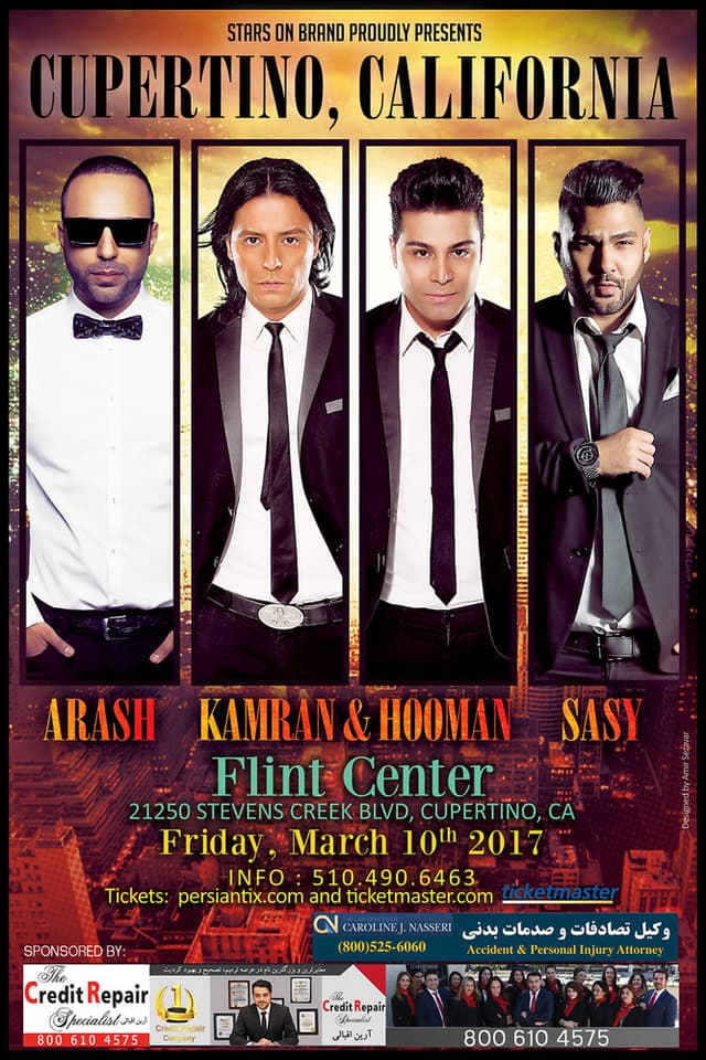 Arash, Kamran & Hooman, Sasy In San Jose