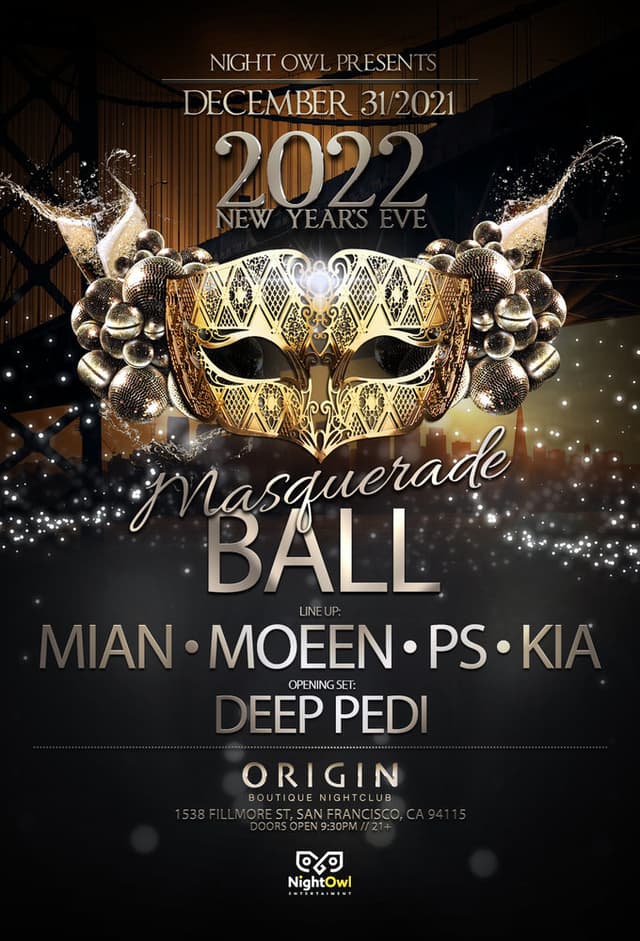 San Francisco NYE 2022 Masquerade Ball