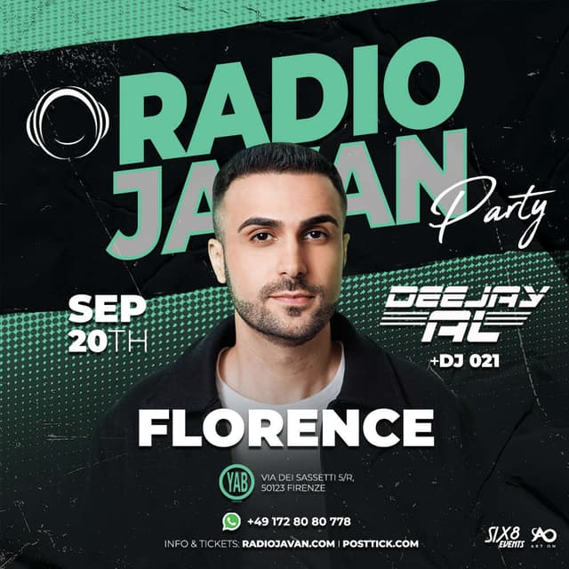 Radio Javan Party in Florence event · Fri, September 20, 2024 · Yab ...