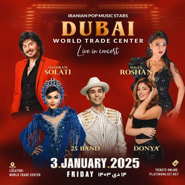 Shahram Solati, Donya, 25 Band, Susan Roshan