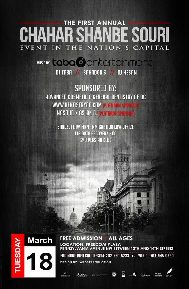 First Annual Chahar Shanbeh Souri in the Nation's Capital First Annual Chahar Shanbeh Souri in the Nation's Capital