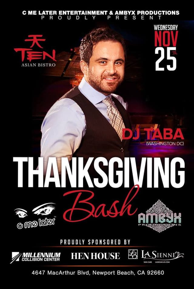 Thanksgiving Bash with DJ Taba Thanksgiving Bash with DJ Taba