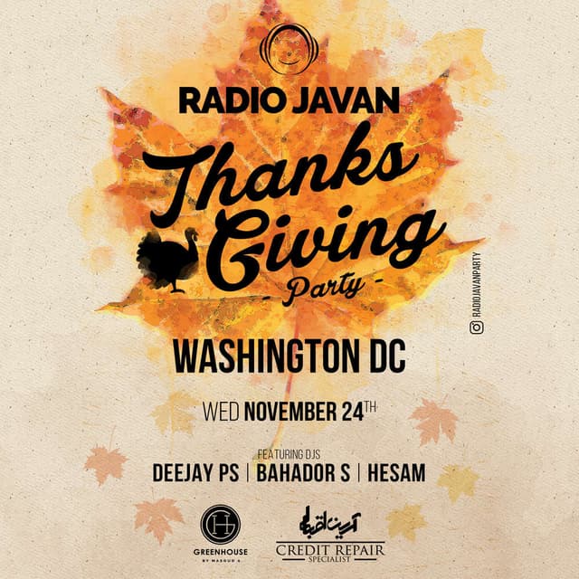 Radio Javan Thanksgiving Party in Washington DC Radio Javan Thanksgiving Party in Washington DC