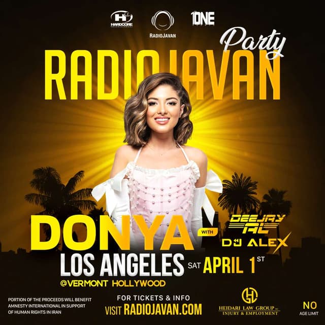 Radio Javan Party With DONYA in Los Angeles Radio Javan Party With DONYA in Los Angeles